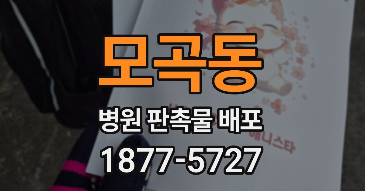 모곡동 병원 판촉물 배포