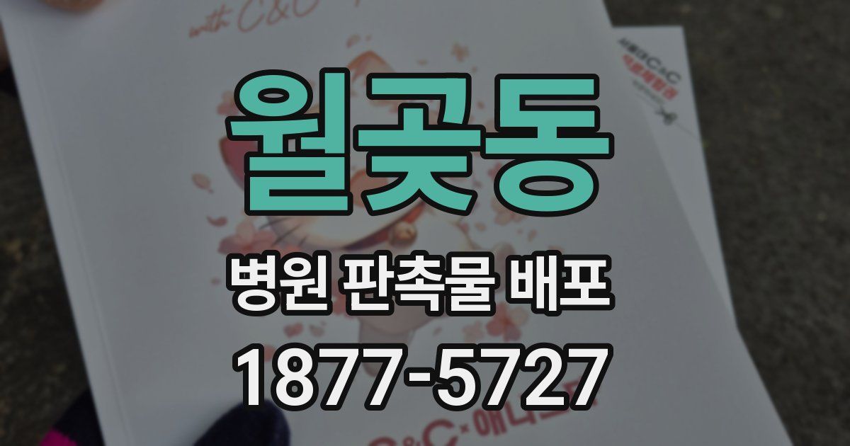월곶동 병원 판촉물 배포
