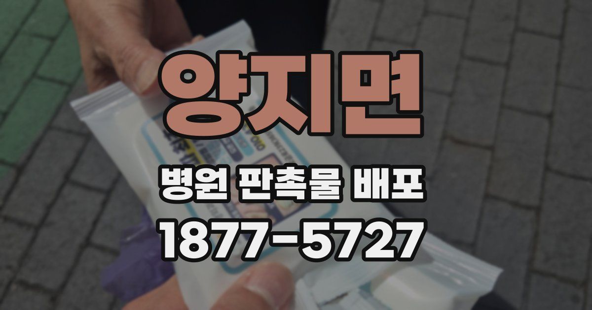 양지면 병원 판촉물 배포