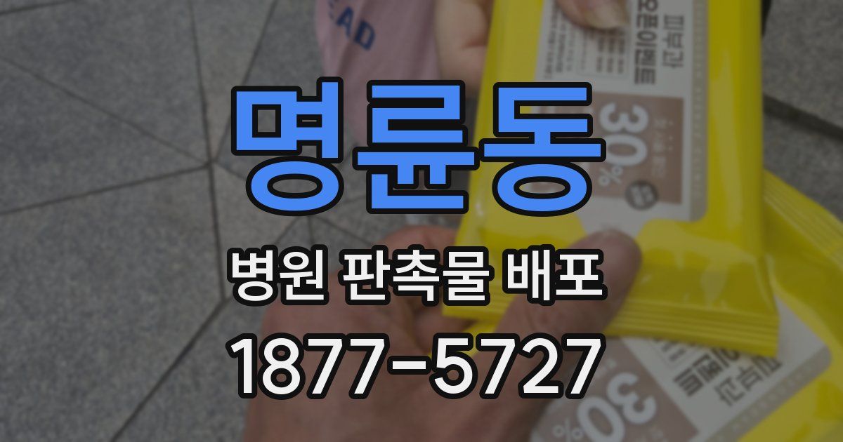 명륜동 병원 판촉물 배포
