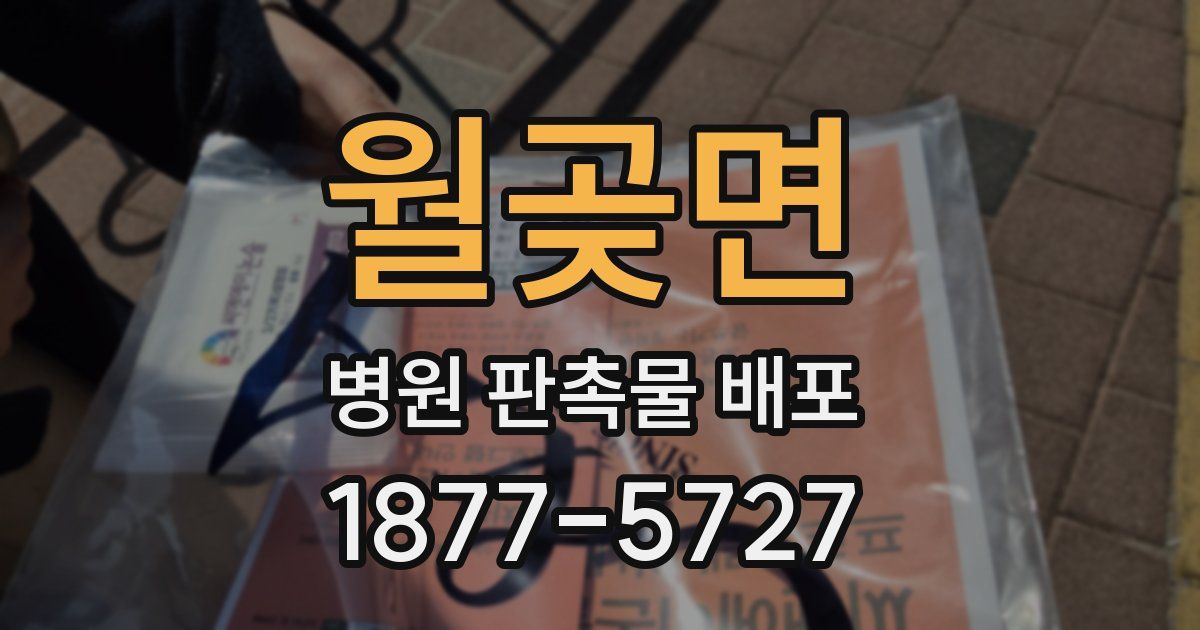 월곶면 병원 판촉물 배포