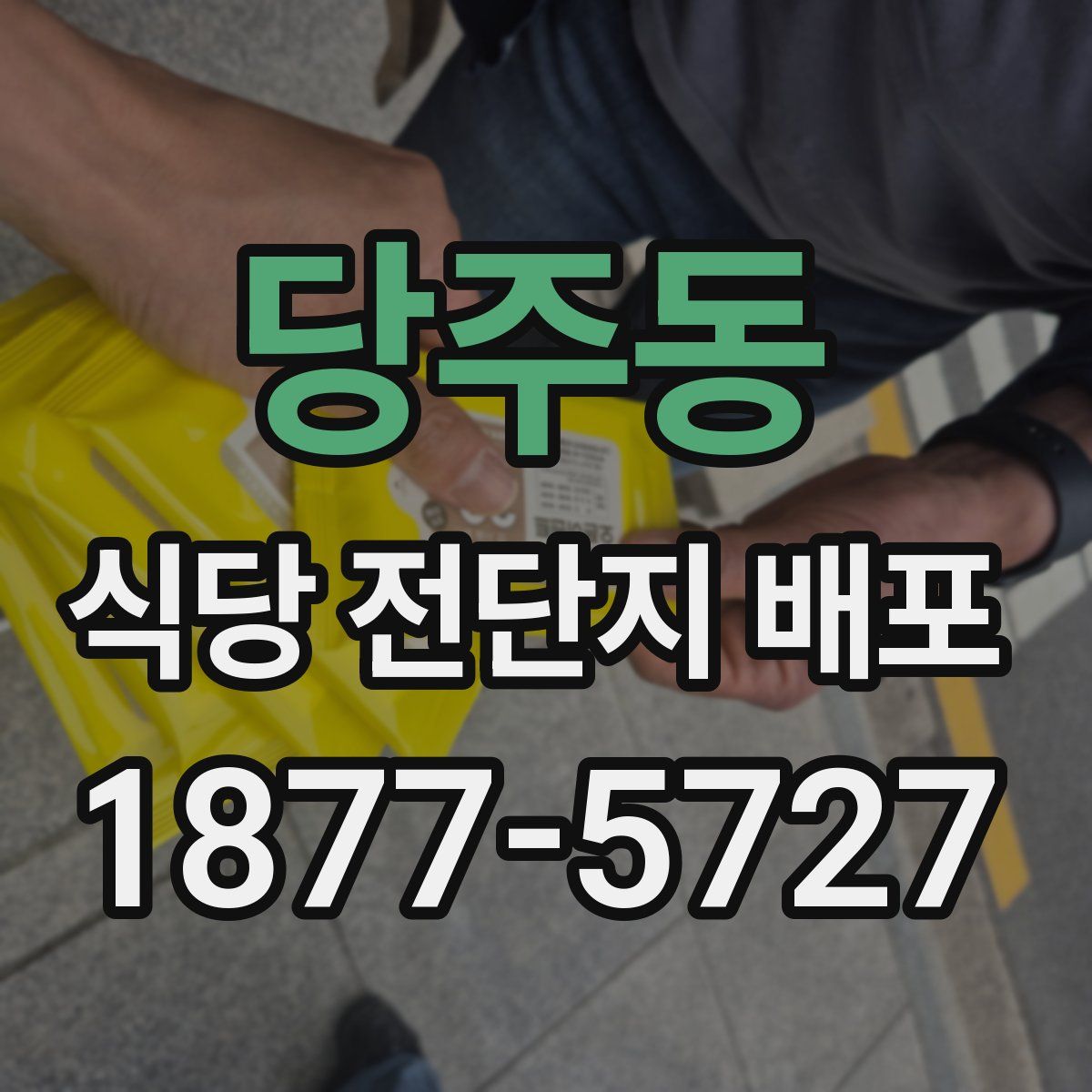 당주동 식당 전단지 배포