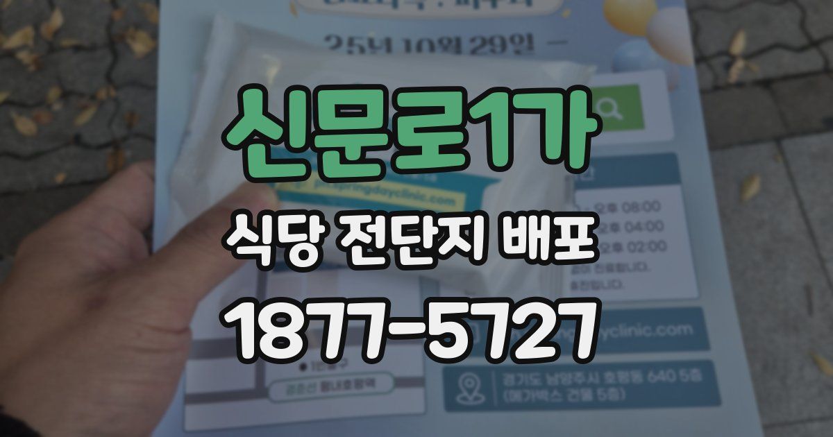 신문로1가 식당 전단지 배포