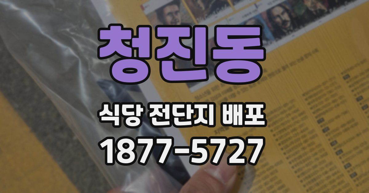 청진동 식당 전단지 배포