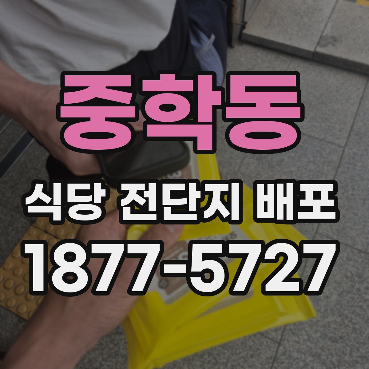 중학동 식당 전단지 배포