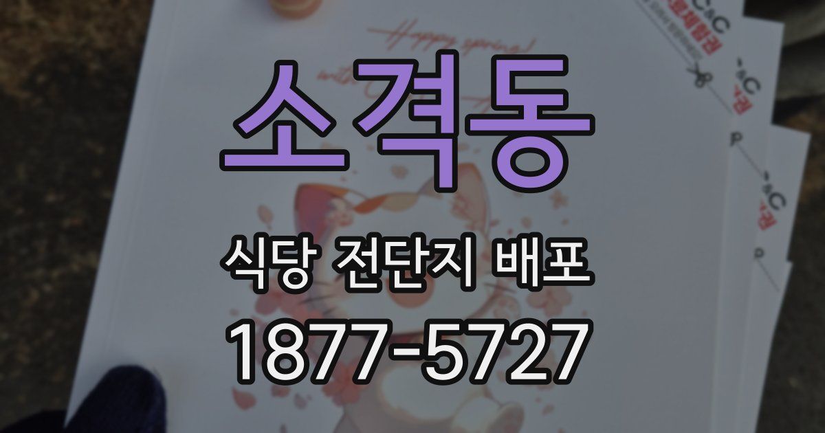 소격동 식당 전단지 배포