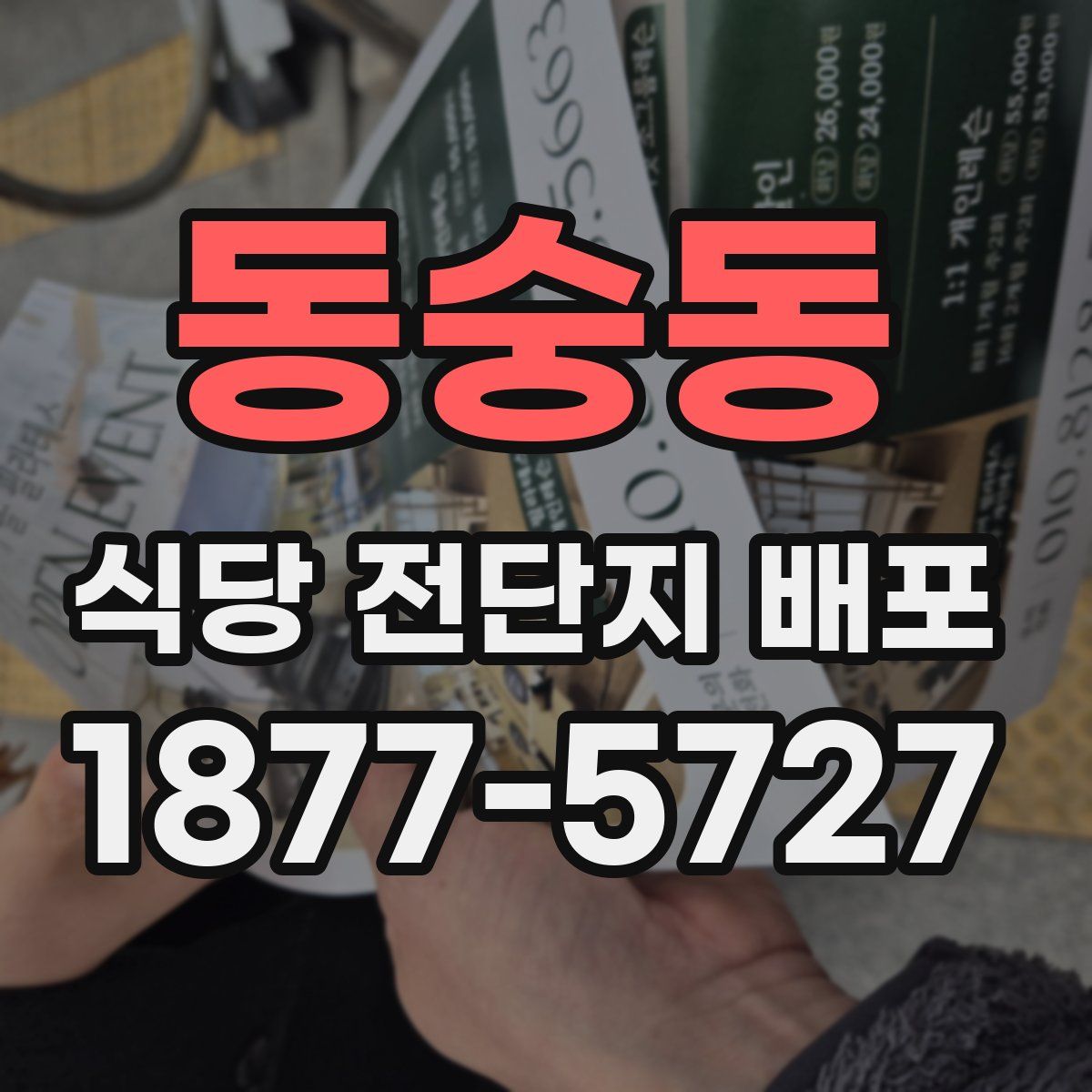 동숭동 식당 전단지 배포