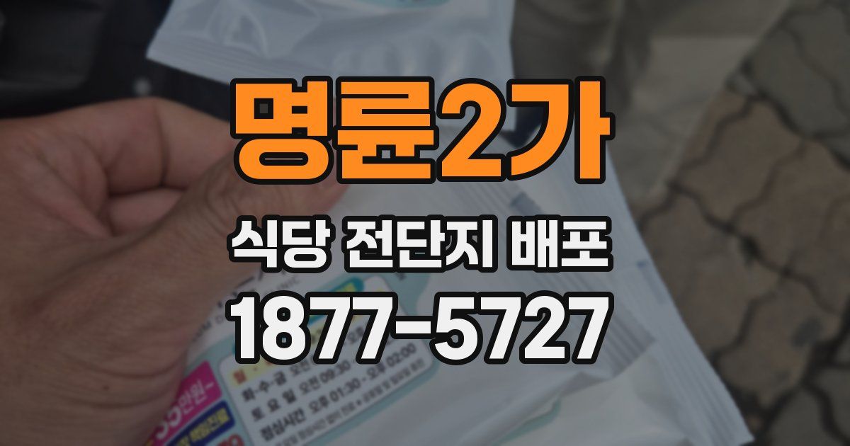 명륜2가 식당 전단지 배포