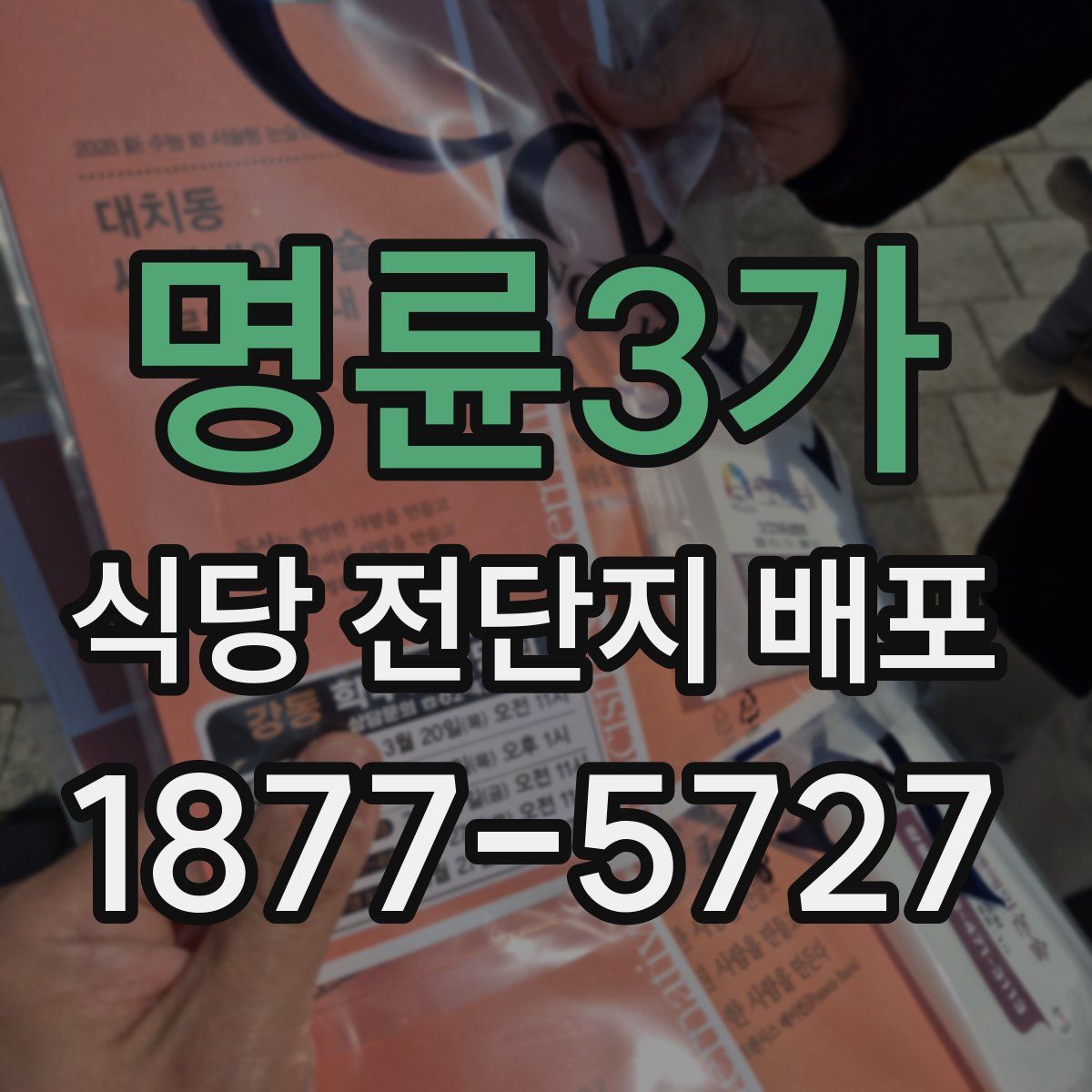 명륜3가 식당 전단지 배포