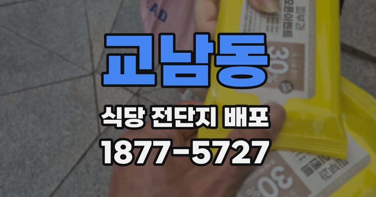 교남동 식당 전단지 배포