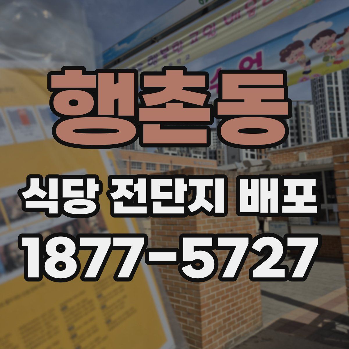 행촌동 식당 전단지 배포