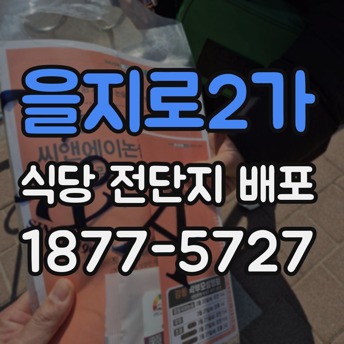 을지로2가 식당 전단지 배포