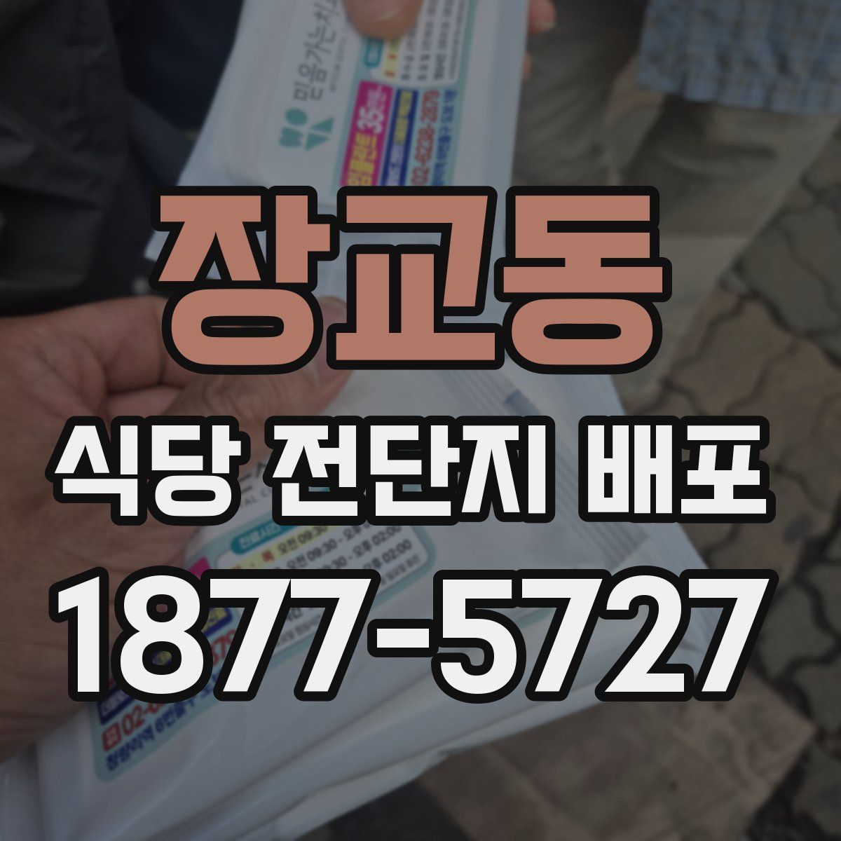 장교동 식당 전단지 배포