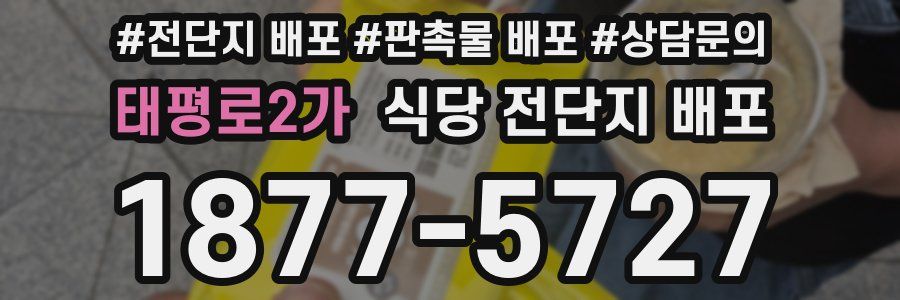 태평로2가 식당 전단지 배포