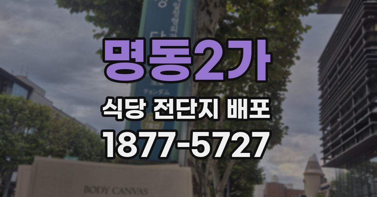 명동2가 식당 전단지 배포