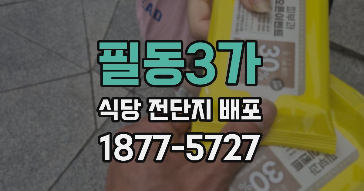 필동3가 식당 전단지 배포