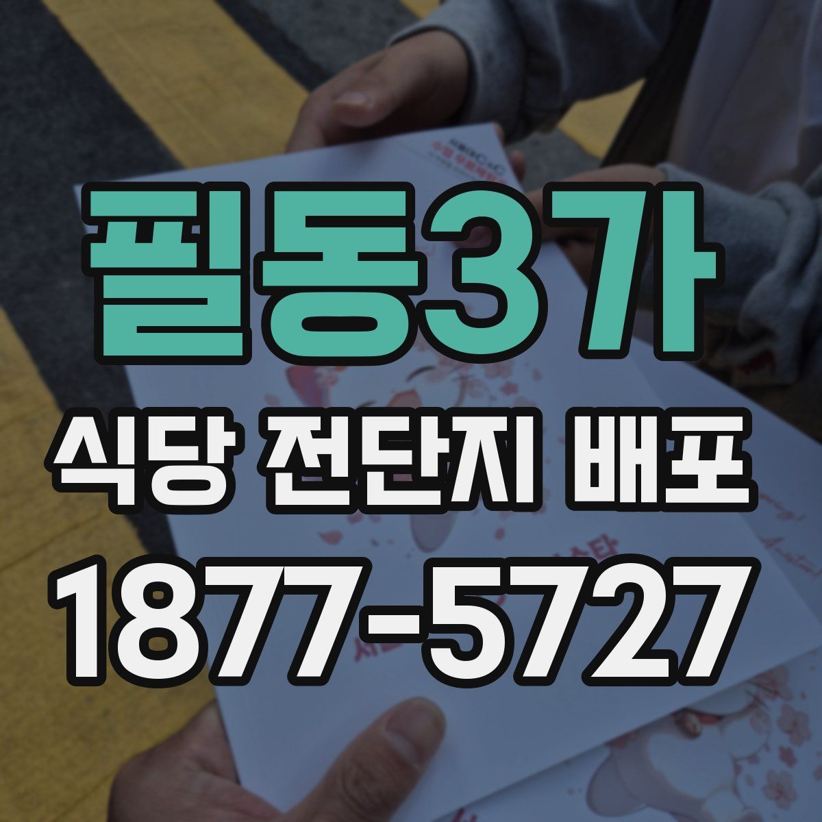 필동3가 식당 전단지 배포