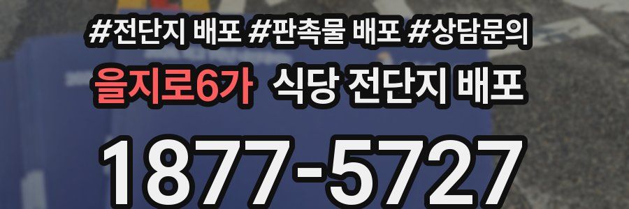 을지로6가 식당 전단지 배포
