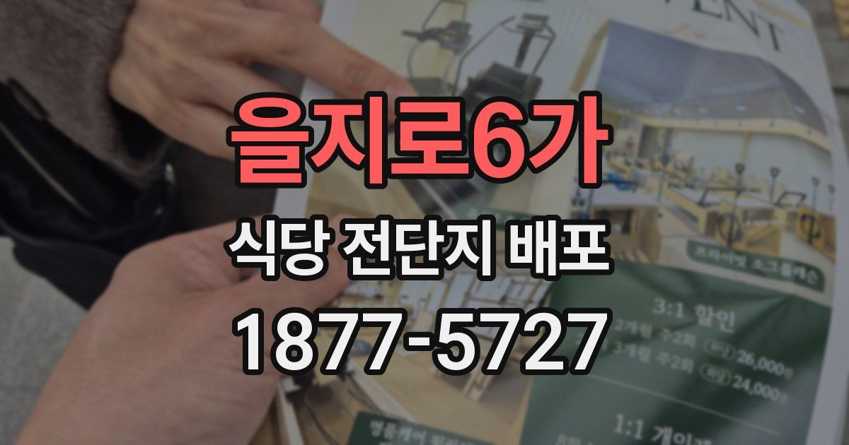 을지로6가 식당 전단지 배포
