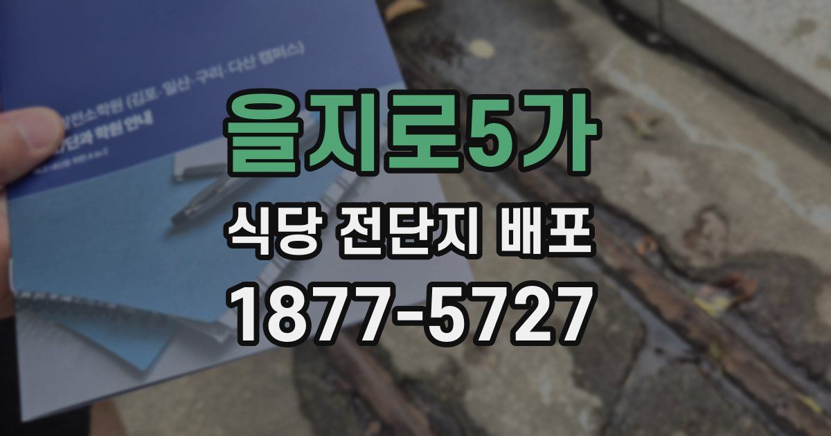 을지로5가 식당 전단지 배포