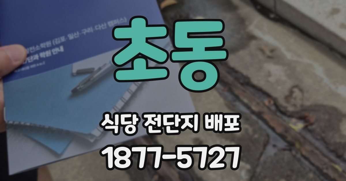 초동 식당 전단지 배포