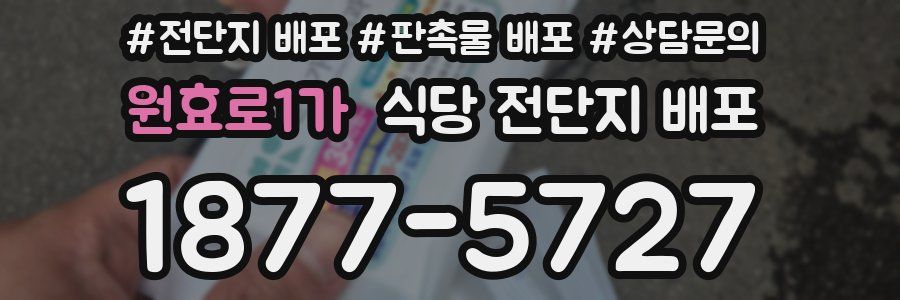 원효로1가 식당 전단지 배포