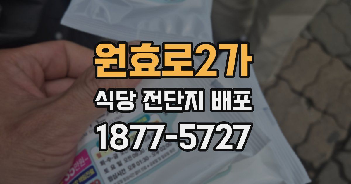원효로2가 식당 전단지 배포
