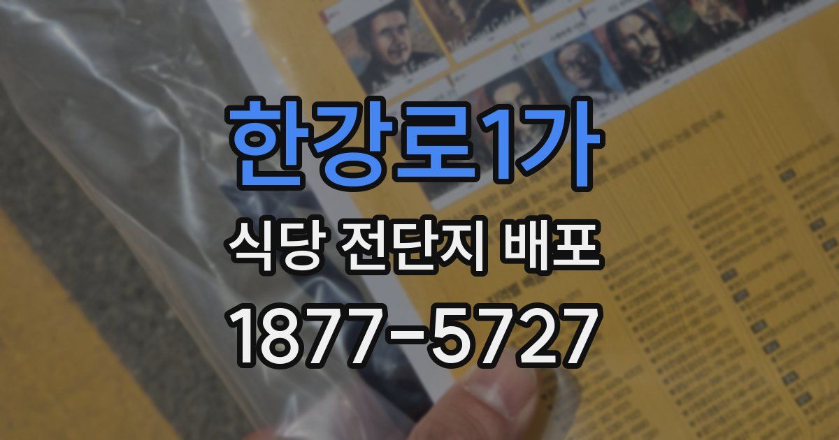 한강로1가 식당 전단지 배포