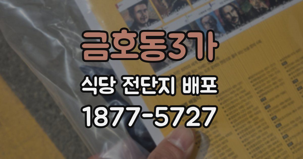금호동3가 식당 전단지 배포
