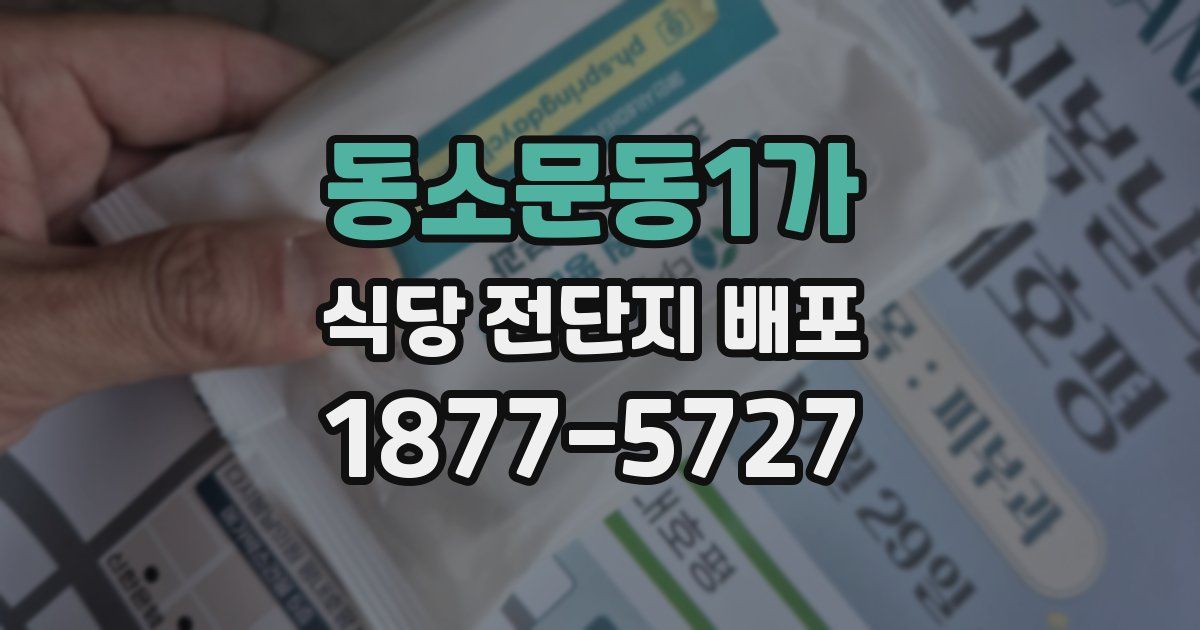 동소문동1가 식당 전단지 배포