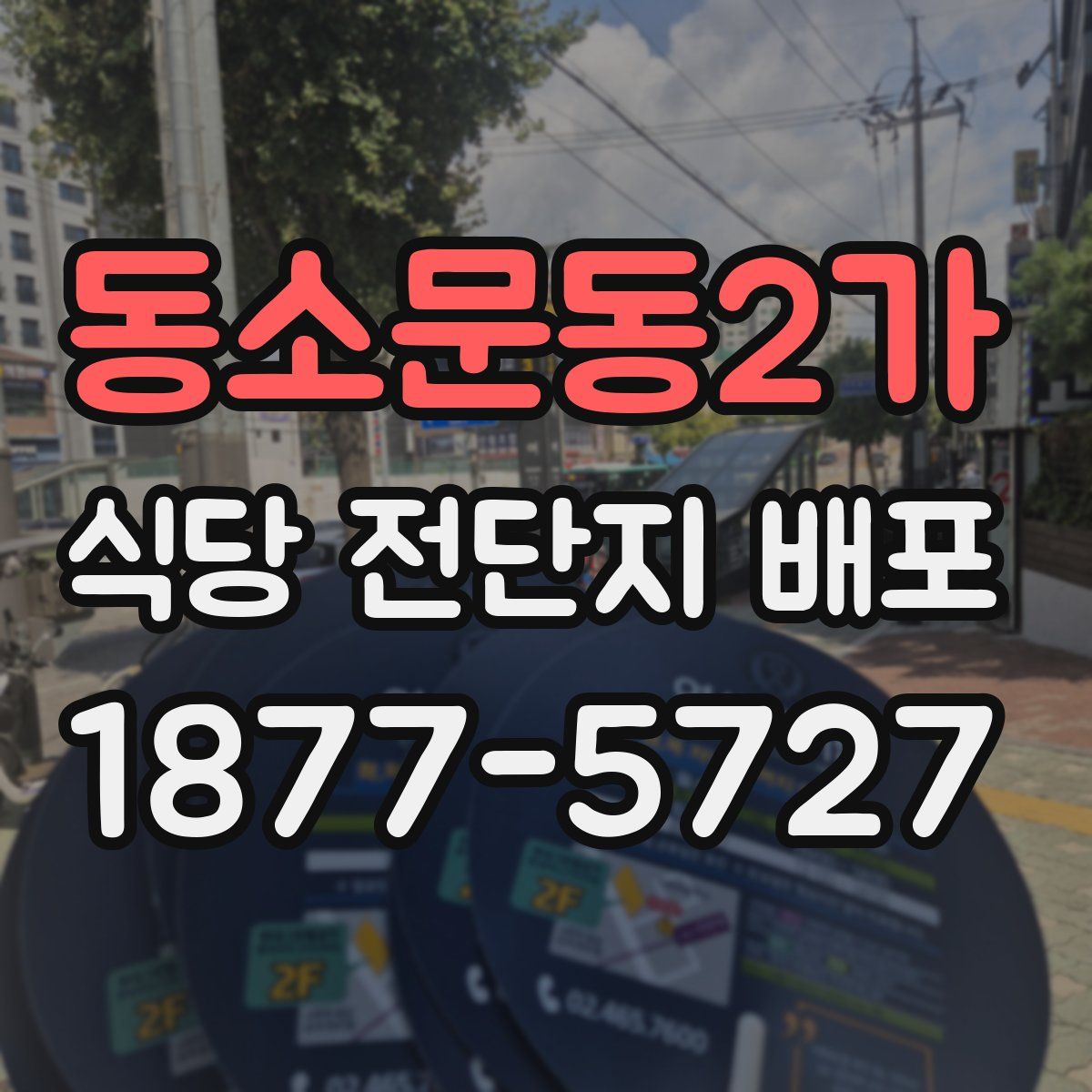동소문동2가 식당 전단지 배포