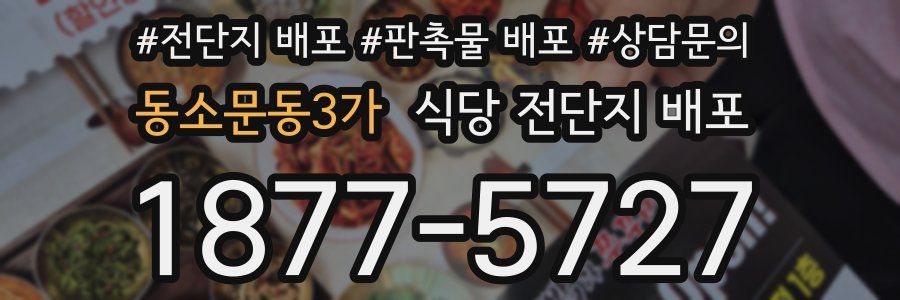 동소문동3가 식당 전단지 배포