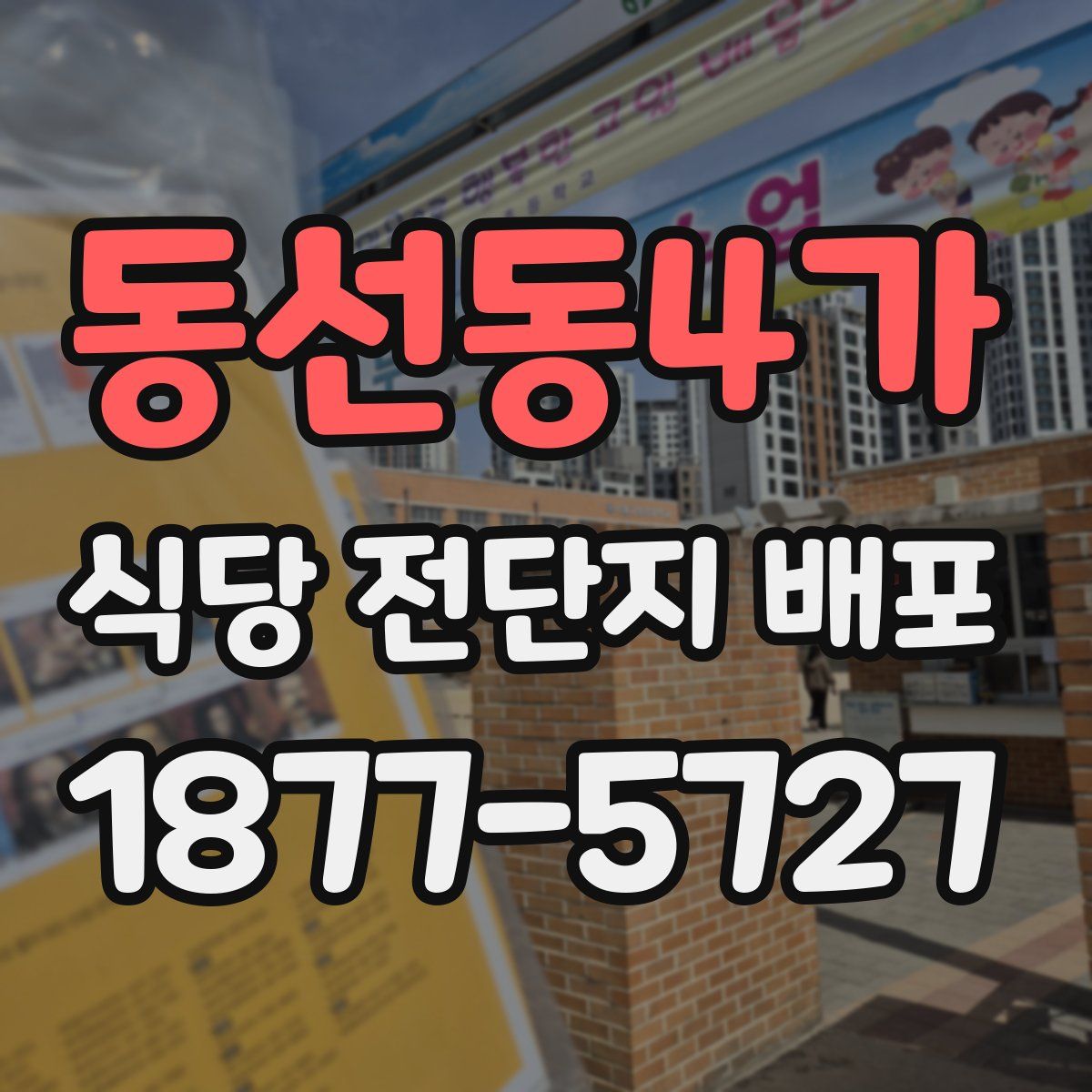 동선동4가 식당 전단지 배포