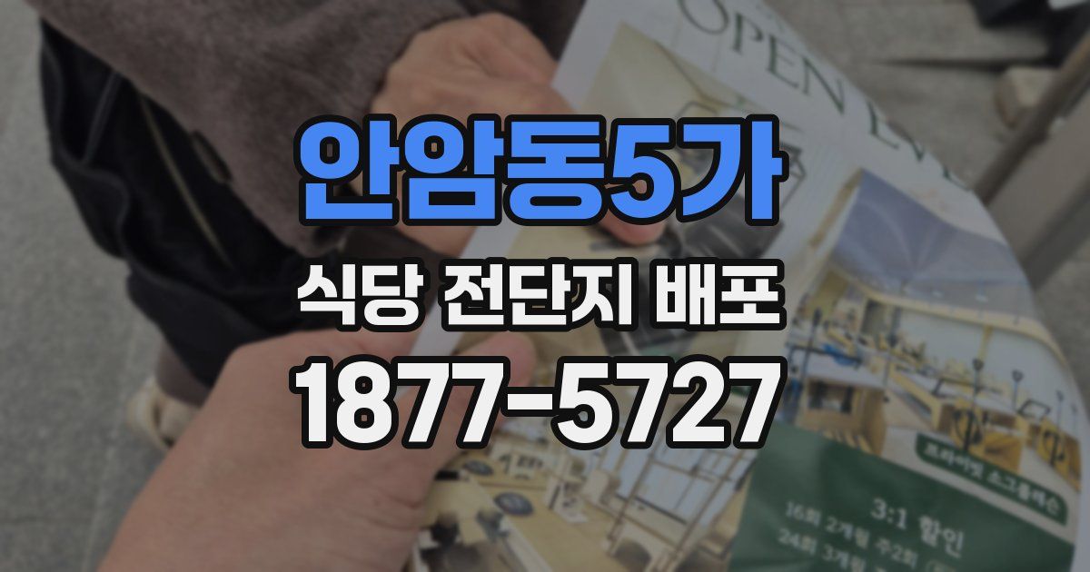 안암동5가 식당 전단지 배포
