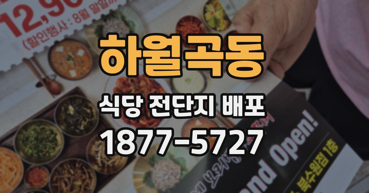 하월곡동 식당 전단지 배포