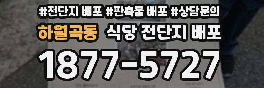 하월곡동 식당 전단지 배포