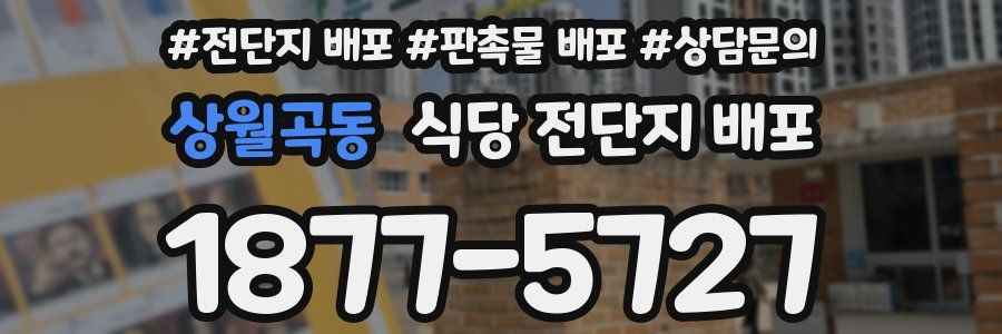 상월곡동 식당 전단지 배포