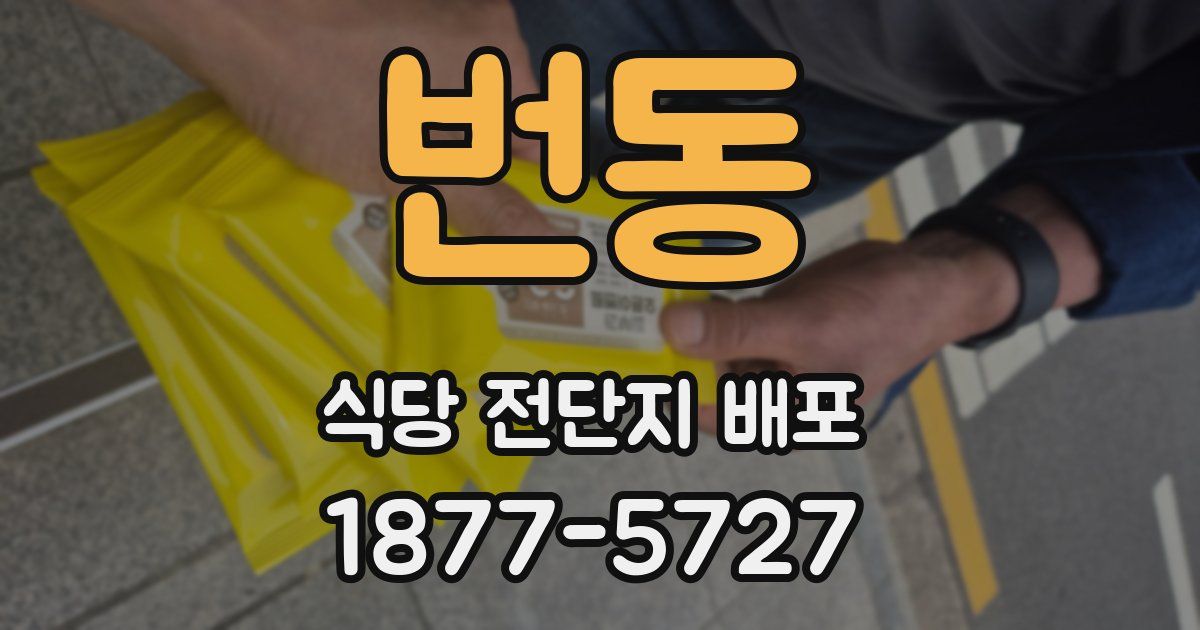 번동 식당 전단지 배포