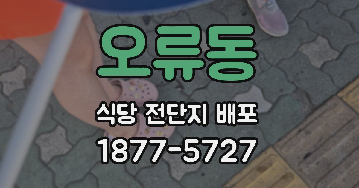오류동 식당 전단지 배포