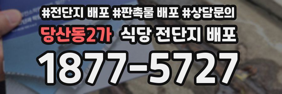 당산동2가 식당 전단지 배포