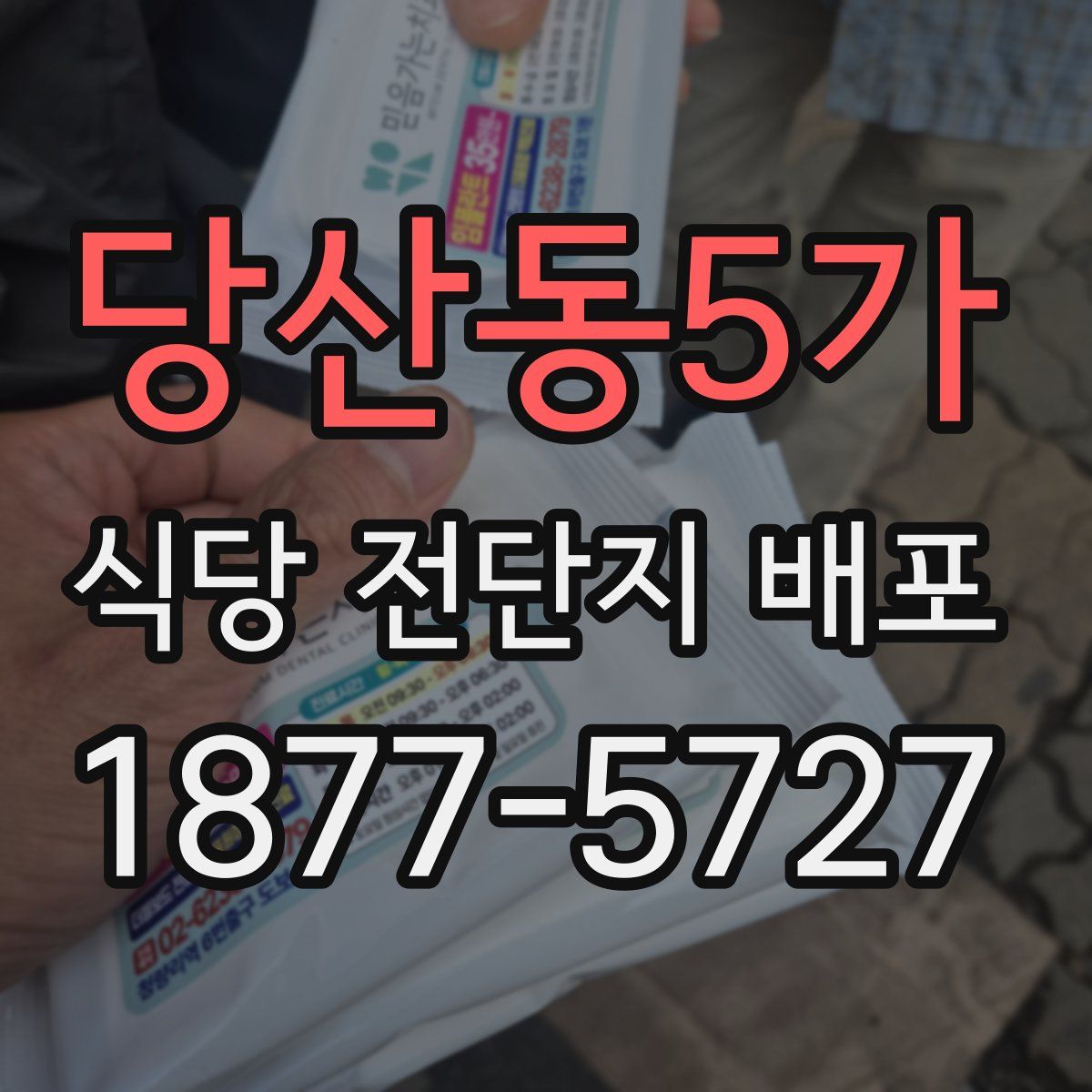 당산동5가 식당 전단지 배포