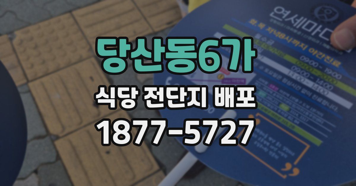 당산동6가 식당 전단지 배포