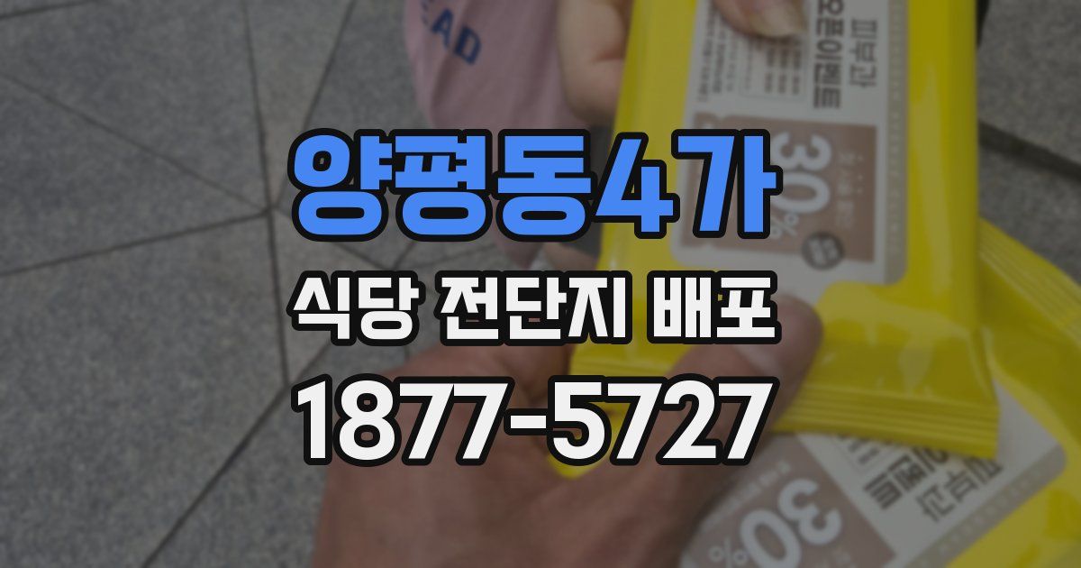 양평동4가 식당 전단지 배포