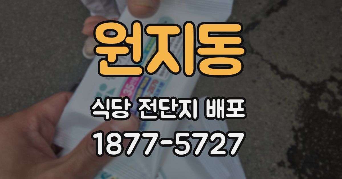 원지동 식당 전단지 배포