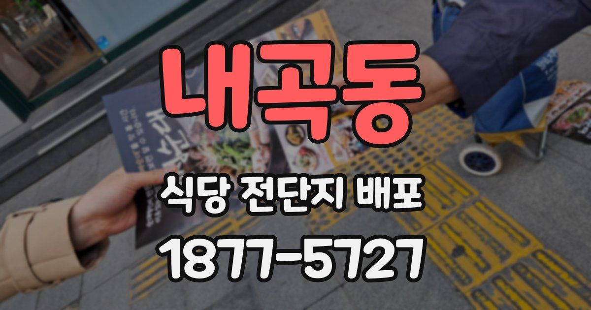 내곡동 식당 전단지 배포