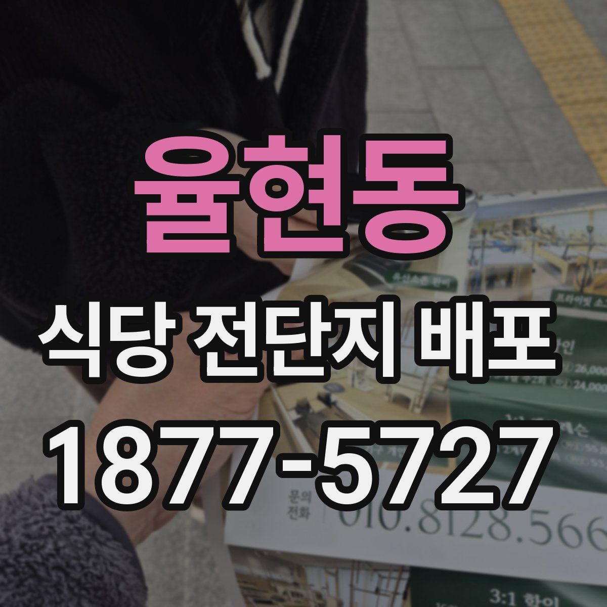 율현동 식당 전단지 배포