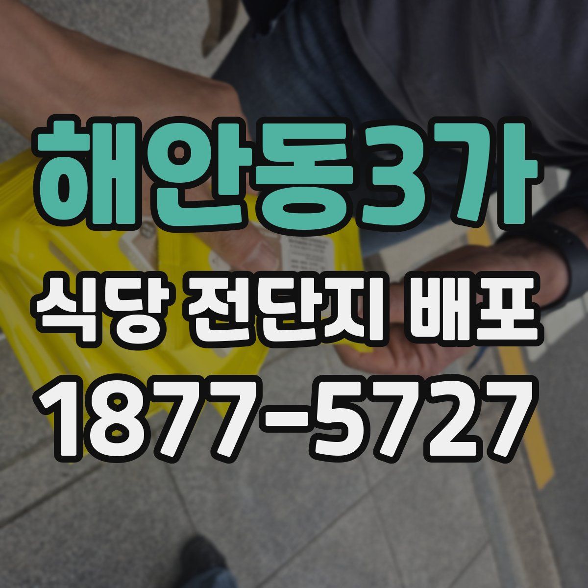 해안동3가 식당 전단지 배포
