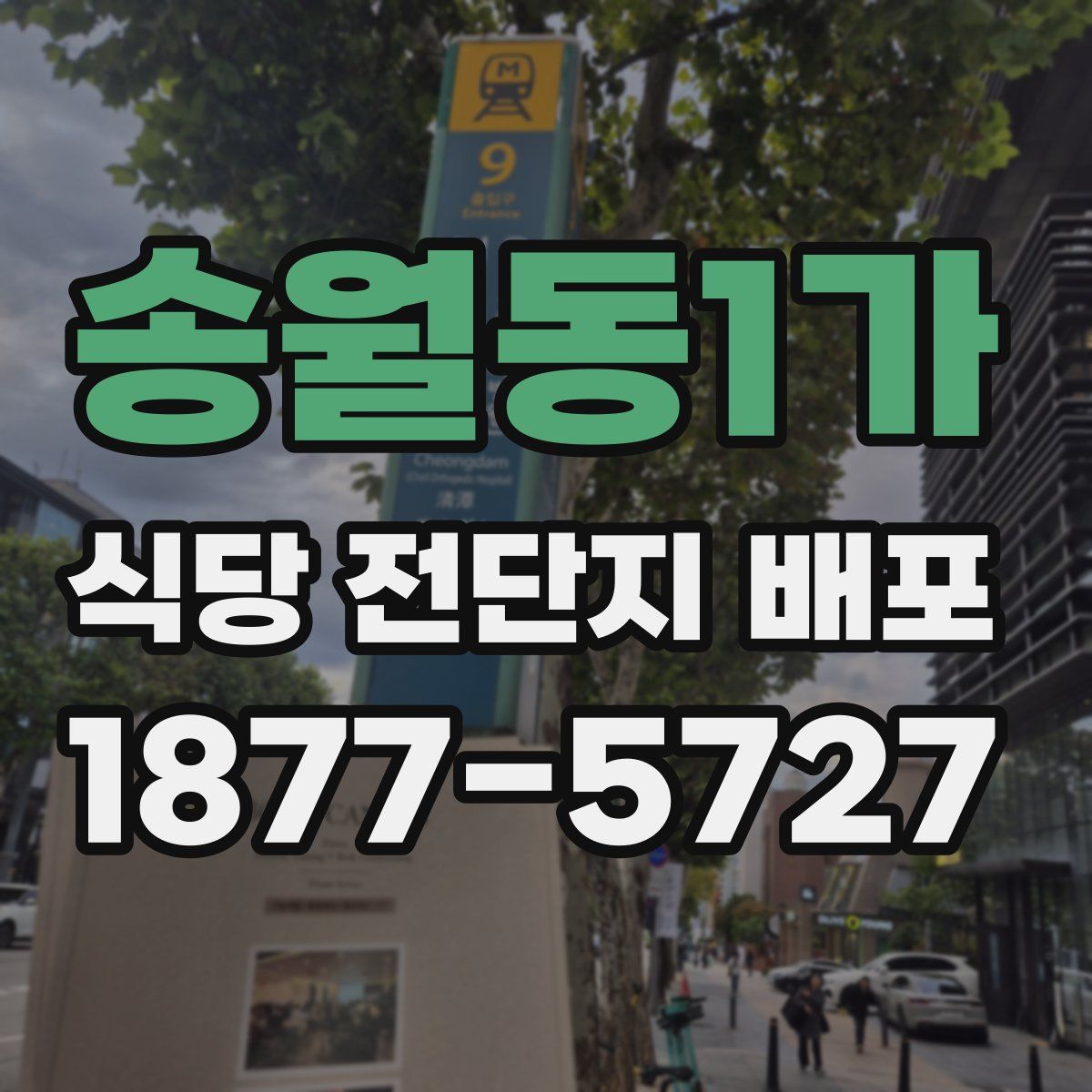송월동1가 식당 전단지 배포