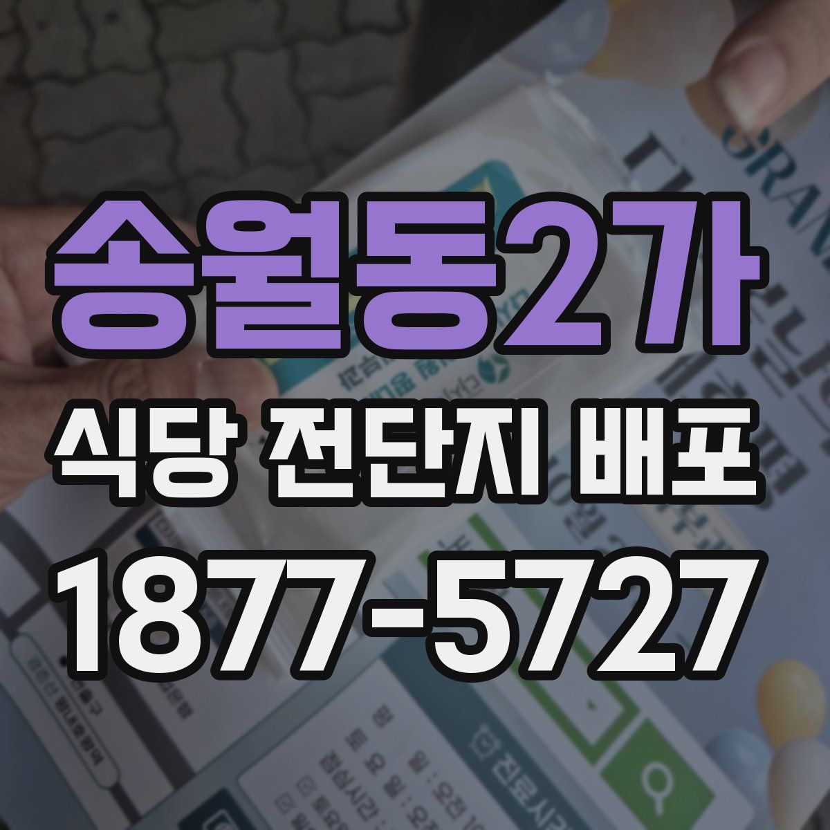 송월동2가 식당 전단지 배포