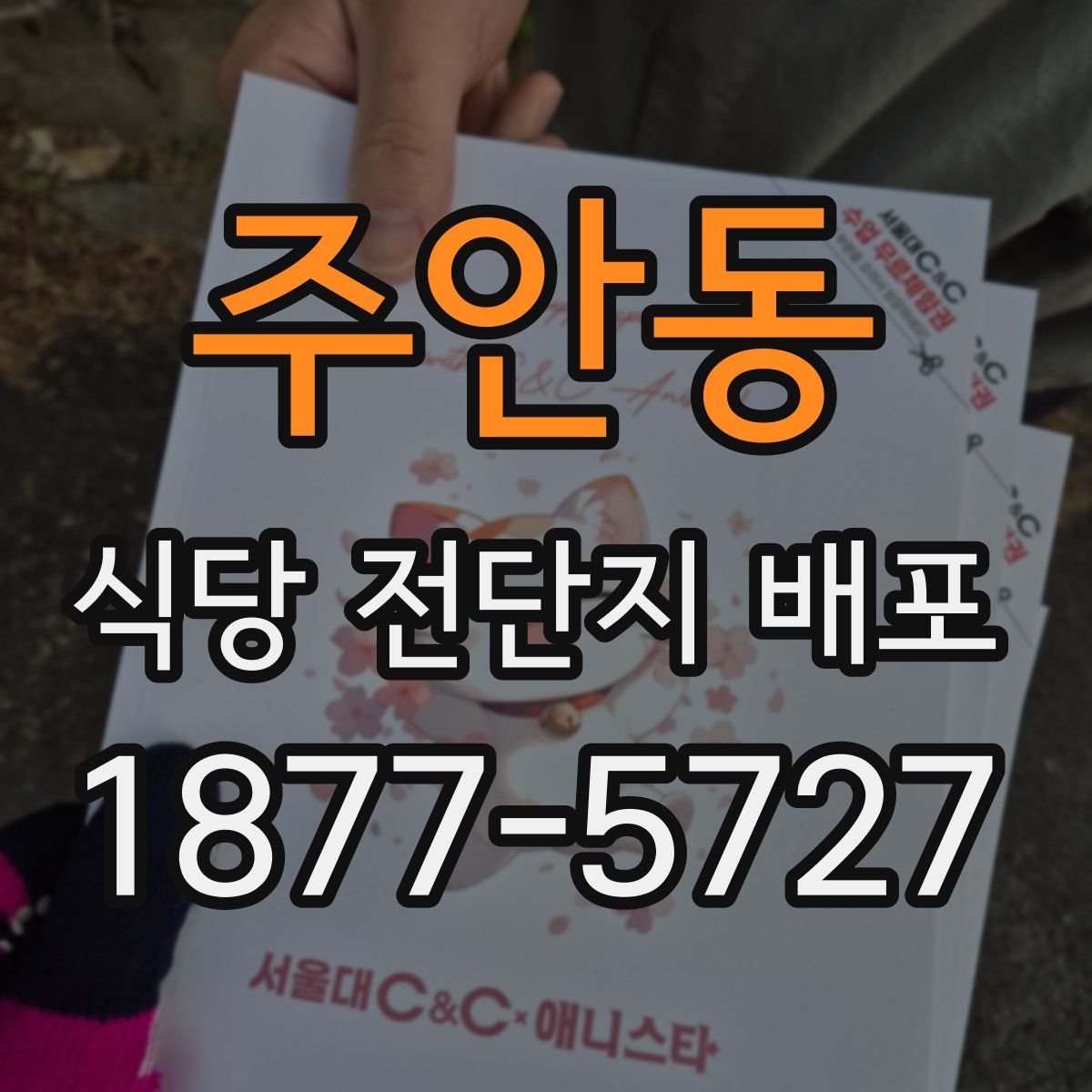 주안동 식당 전단지 배포
